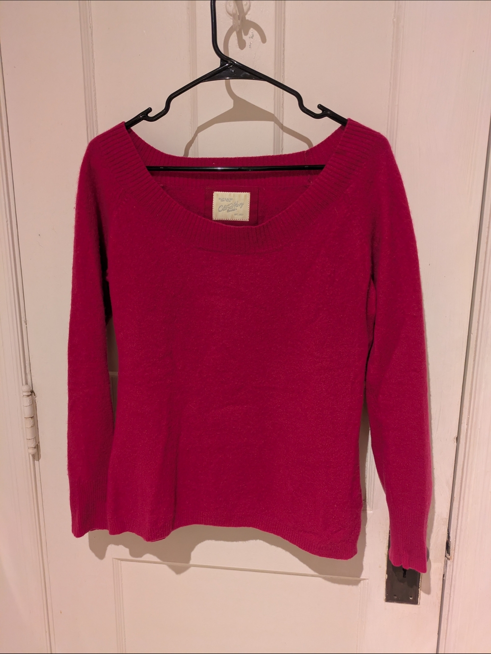 Old Navy Cashmere Bright Fuchsia Scoop Neck Sweater
